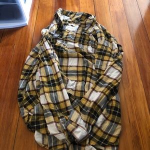 American eagle boyfriend yellow flannel